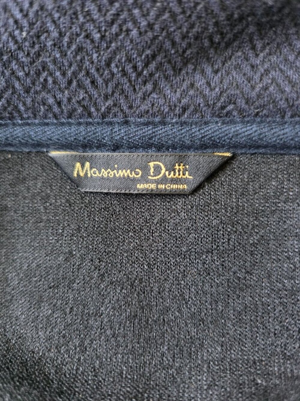 Massimo Dutti Full-Zip Navy-Blue Lightweight Short Jacket Men's Sz L - Picture 5 of 9